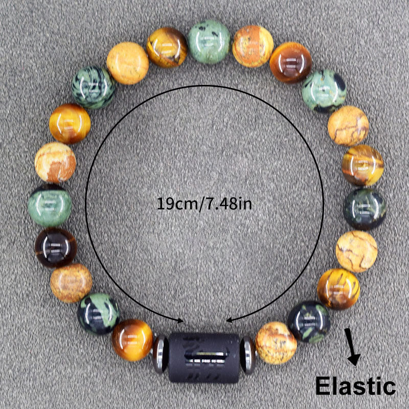 1pc Unique Zodiac Sign Link Bracelet for Men and Women - Adjustable Cancer, Virgo, Leo, Libra Bangle Jewelry for Friendship, Father's Day, and Birthday Gifts - Personalized Astrology Accessories