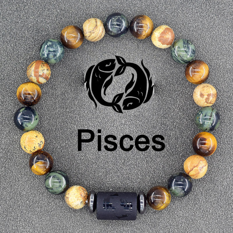 1pc Unique Zodiac Sign Link Bracelet for Men and Women - Adjustable Cancer, Virgo, Leo, Libra Bangle Jewelry for Friendship, Father's Day, and Birthday Gifts - Personalized Astrology Accessories