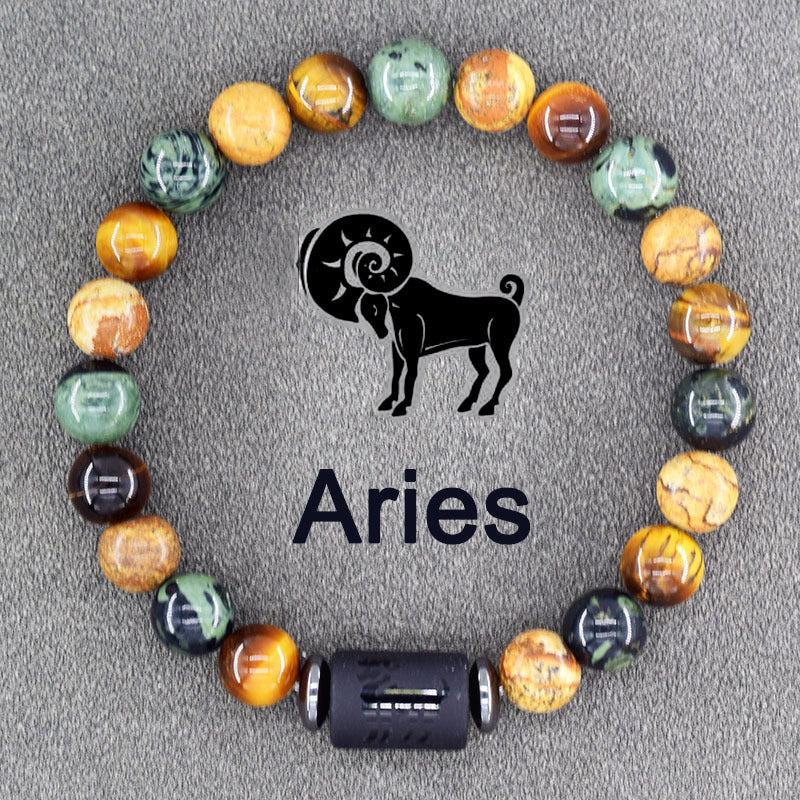 1pc Unique Zodiac Sign Link Bracelet for Men and Women - Adjustable Cancer, Virgo, Leo, Libra Bangle Jewelry for Friendship, Father's Day, and Birthday Gifts - Personalized Astrology Accessories