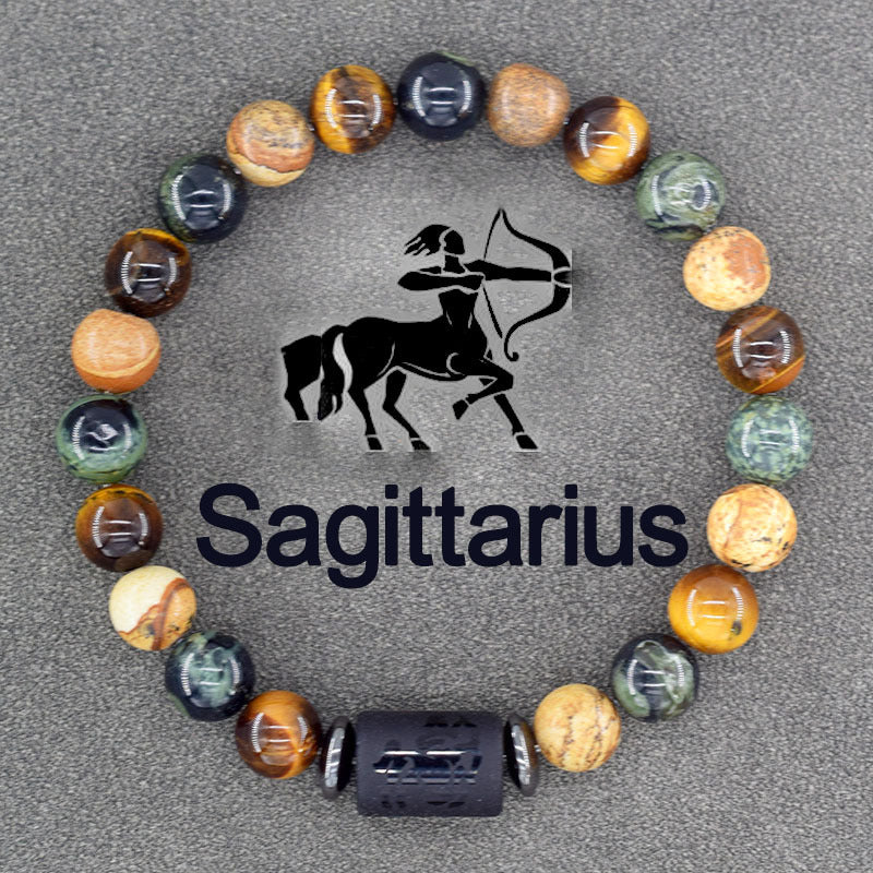 1pc Unique Zodiac Sign Link Bracelet for Men and Women - Adjustable Cancer, Virgo, Leo, Libra Bangle Jewelry for Friendship, Father's Day, and Birthday Gifts - Personalized Astrology Accessories