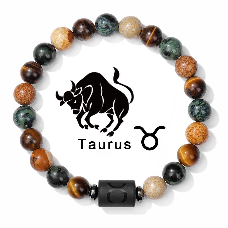 1pc Unique Zodiac Sign Link Bracelet for Men and Women - Adjustable Cancer, Virgo, Leo, Libra Bangle Jewelry for Friendship, Father's Day, and Birthday Gifts - Personalized Astrology Accessories
