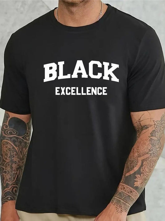 Plus Size Graphic Print T-Shirt for Men - Stylish Crew Neck, Medium Stretch Polyester, Geometric Pattern, Regular Fit, Trendy Chic Clothing for Big & Tall Guys, Best Sellers Gift for Summer