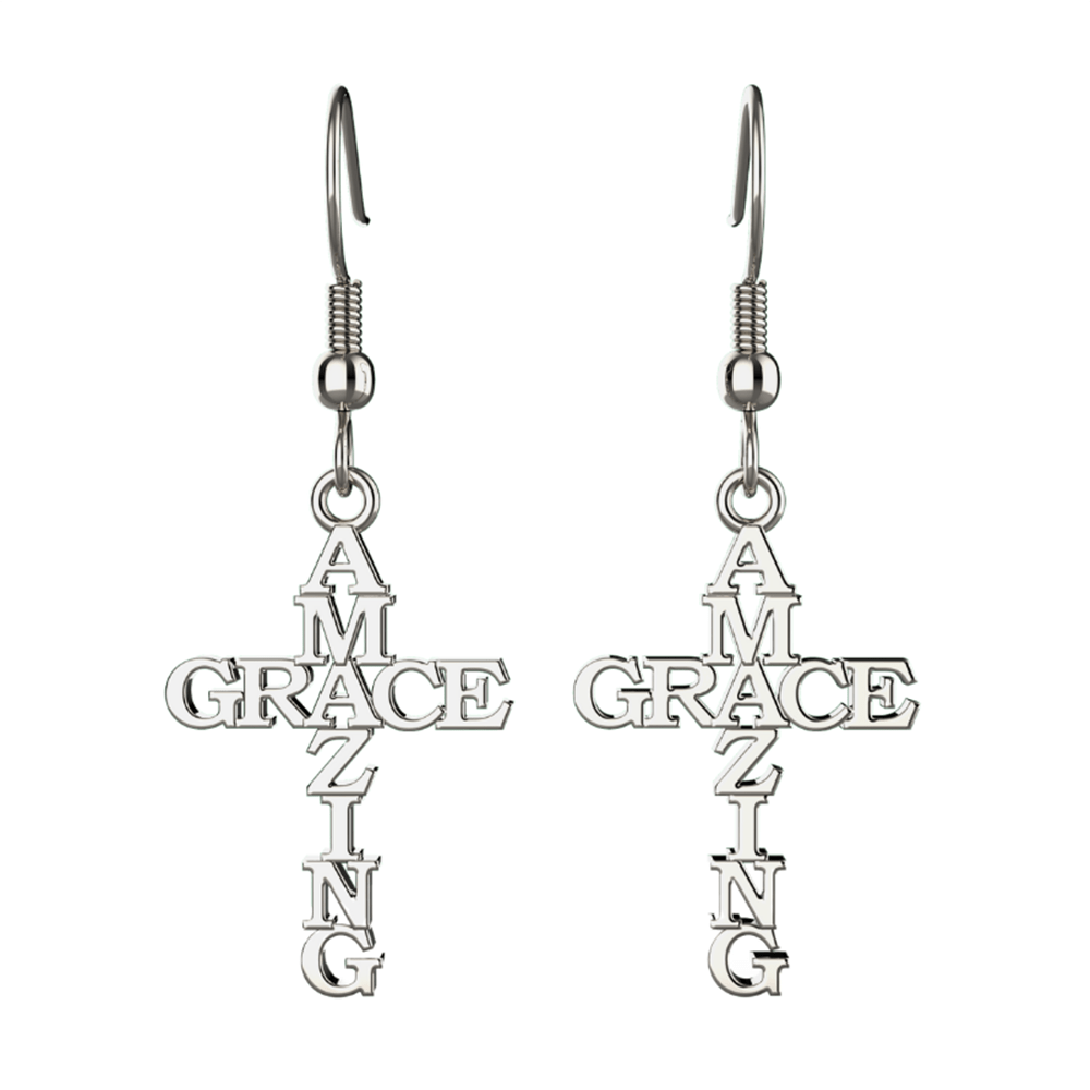 Stainless Steel Cross Heart Pendant Earrings Design Creative Elegant Dangle Earrings Silvery Plated Jewelry Women Gift, Perfect for Winter, New Year