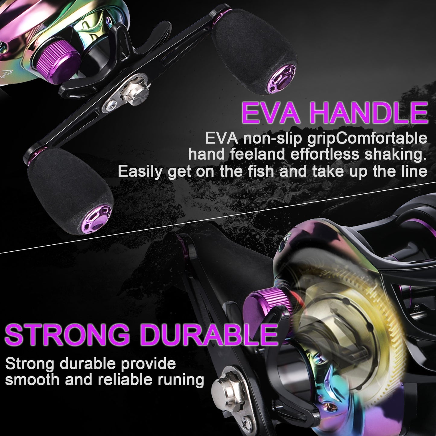 Sougayilang [Basic Style ] Fishing Tackle Set, Including 6ft/1.8m 5-Sections Carbon Fiber Fishing Rod, Colorful 7.2: Gear Ratio Fishing Reel, Fish Line, Fishing Bait And Other Accessories