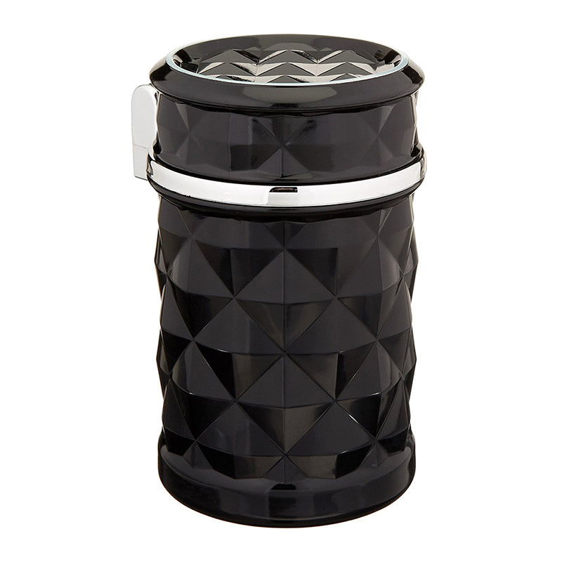 Car Ashtray With LED Light Rhinestone Ashtray Car Smokeless Smoke Cup Holder Storage Auto Accessories