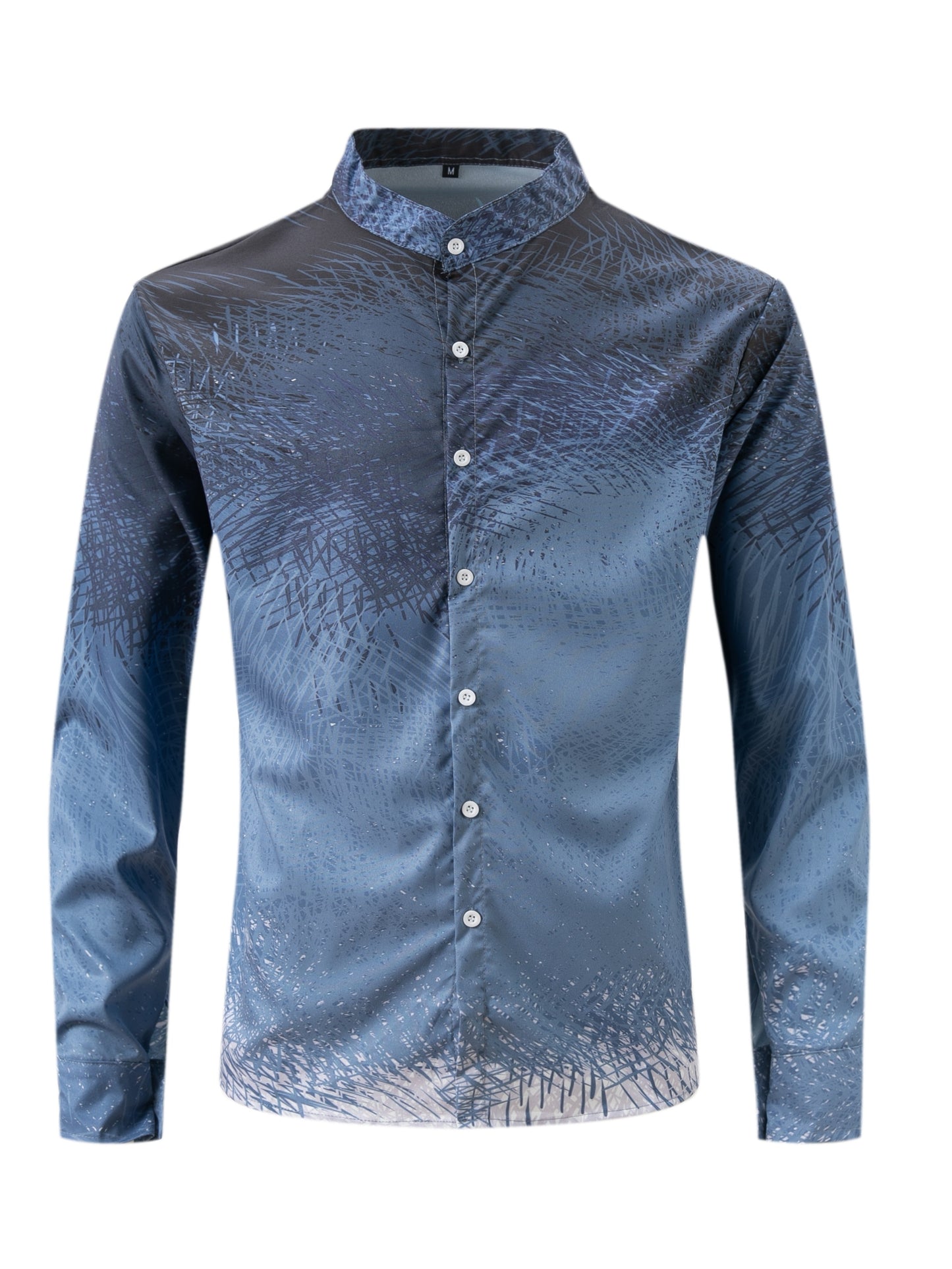 Mens Stylish Turn-Down Collar Long Sleeve Shirt - Fashionable Closure Design for Daily, Vacation, and Streetwear Outfits