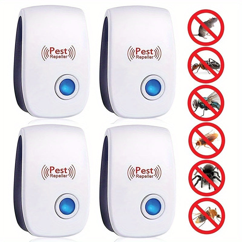 2pcs, Ultrasonic Pest Repeller - Effective Indoor Pest Control For Home, Kitchen, Office, Hotel, And Warehouse - Mosquito And Rat Repellent, Pest Control, Summer Essentials, Apartment Essentials, Household Gadgets