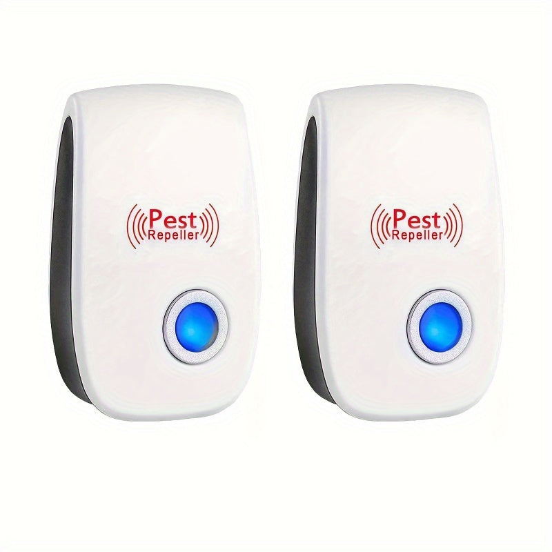 2pcs, Ultrasonic Pest Repeller - Effective Indoor Pest Control For Home, Kitchen, Office, Hotel, And Warehouse - Mosquito And Rat Repellent, Pest Control, Summer Essentials, Apartment Essentials, Household Gadgets