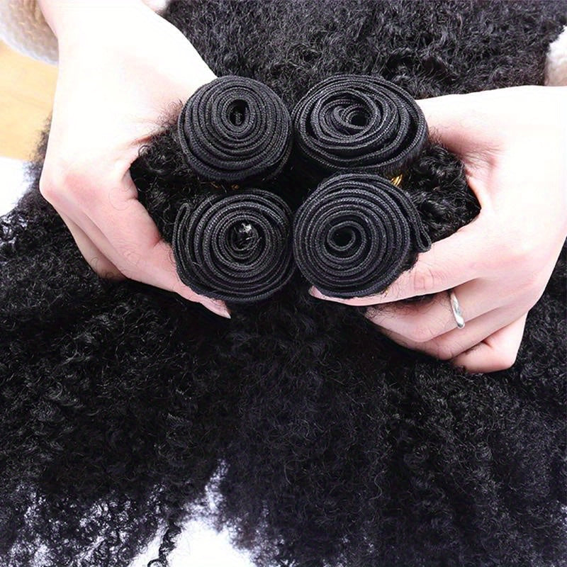Brazilian Afro Kinky Curly Hair Weave 10A Virgin Natural Remy Human Hair Bundles Extension 3B 3C Hair Products