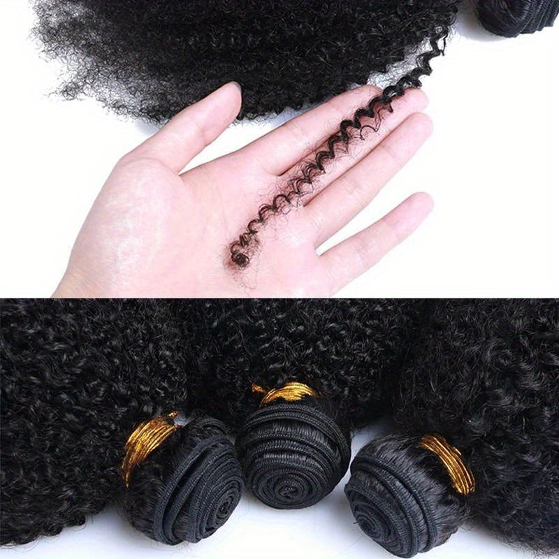 Brazilian Afro Kinky Curly Hair Weave 10A Virgin Natural Remy Human Hair Bundles Extension 3B 3C Hair Products