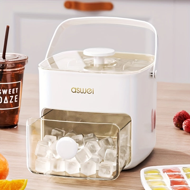 2pcs Easy Pressure Ice Maker-Large Capacity, Food Grade Plastic Ice Cube Tray, Creating Perfect Ice Cubes and Frozen Balls-Kitchen Essential Gadgets