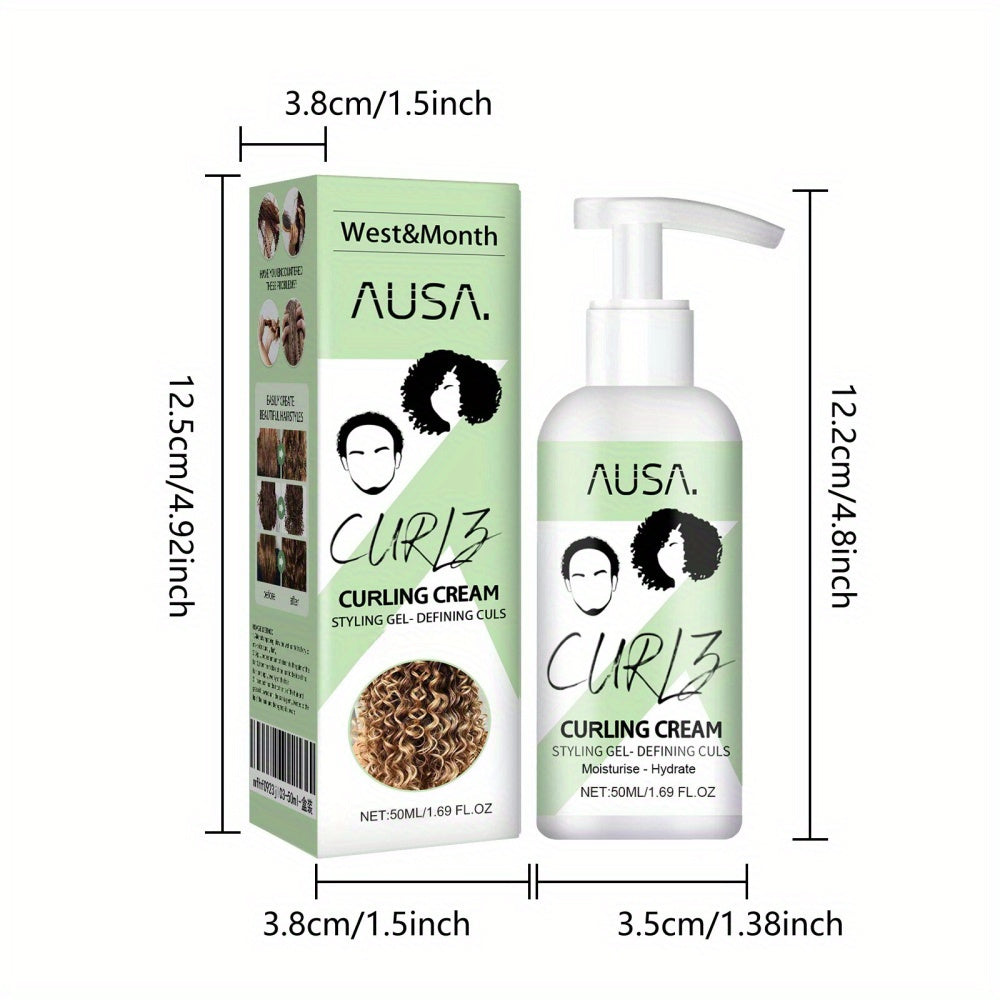 6pcs Curls Boost Defining Cream, Curly Hair Cream, Moisturizing curly hair elastin, Moisturizing Curl Conditioner Cream, Professional Styling Gel, Curls Boost Defining Cream for Curls, for Wavy & Curly Hair Products