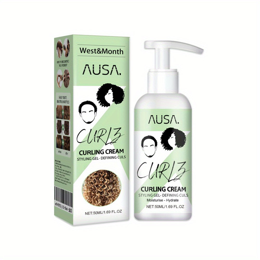 6pcs Curls Boost Defining Cream, Curly Hair Cream, Moisturizing curly hair elastin, Moisturizing Curl Conditioner Cream, Professional Styling Gel, Curls Boost Defining Cream for Curls, for Wavy & Curly Hair Products