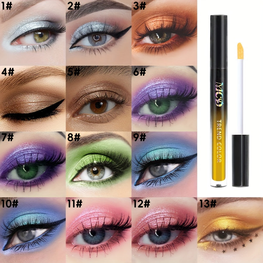 Liquid Eyeshadow - Blue Eyeshadow Palette, Purple Eyeshadow, Glitter Eyeshadow, Matte Eyeshadow - 13 Colors Makeup Nude Colors Eyeshadow Palette Natural Nude Matte Shimmer Glitter Pigment Eye Shadow Pallete Set Waterproof Smo