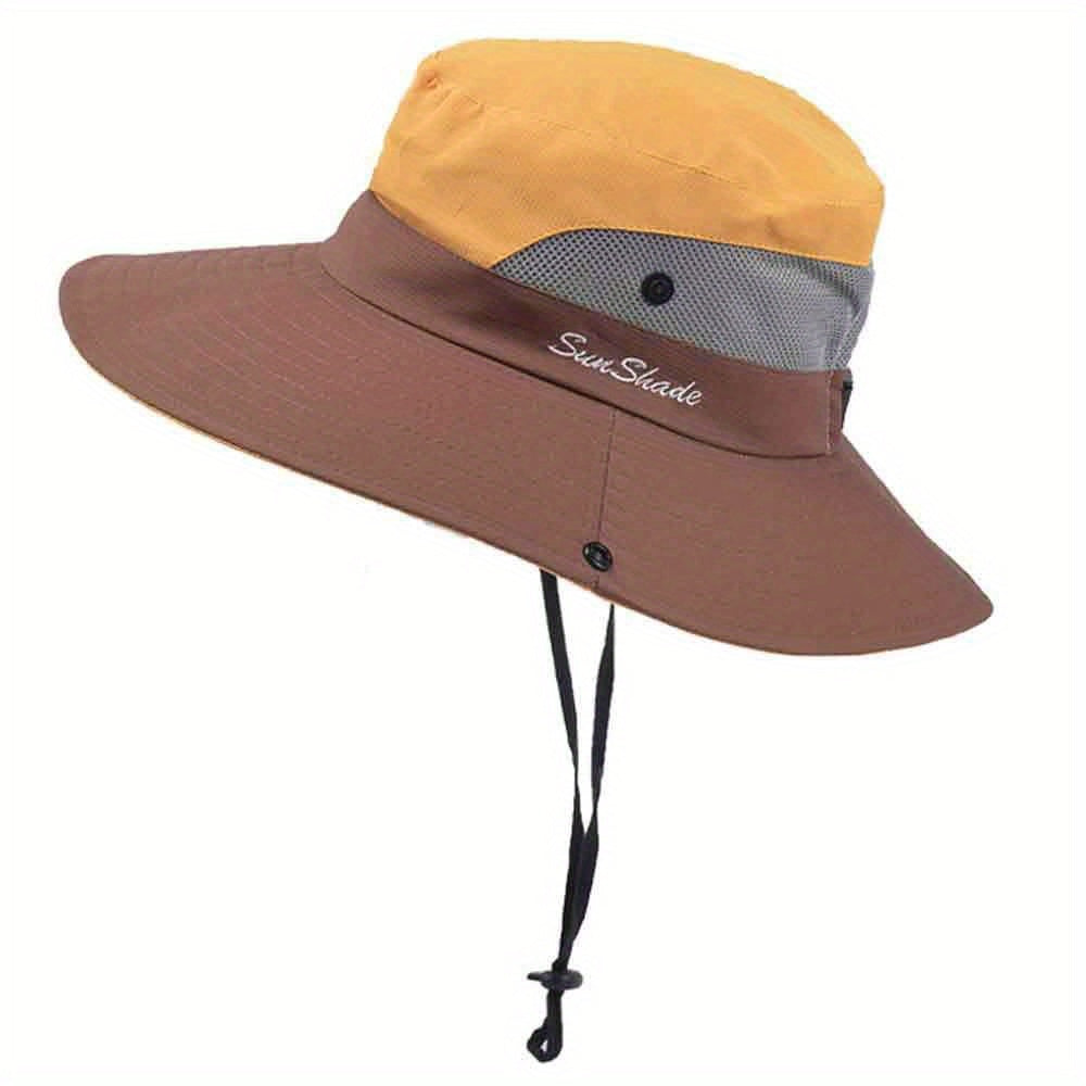 SUNYGOOG UPF Bucket Hat with Cooling Mesh & Ponytail Hole - Breathable Shield for Men & Women, Lightweight Wide Brim Outdoor for, Fishing, - Adjustable (Hand Wash/Dry Clean)