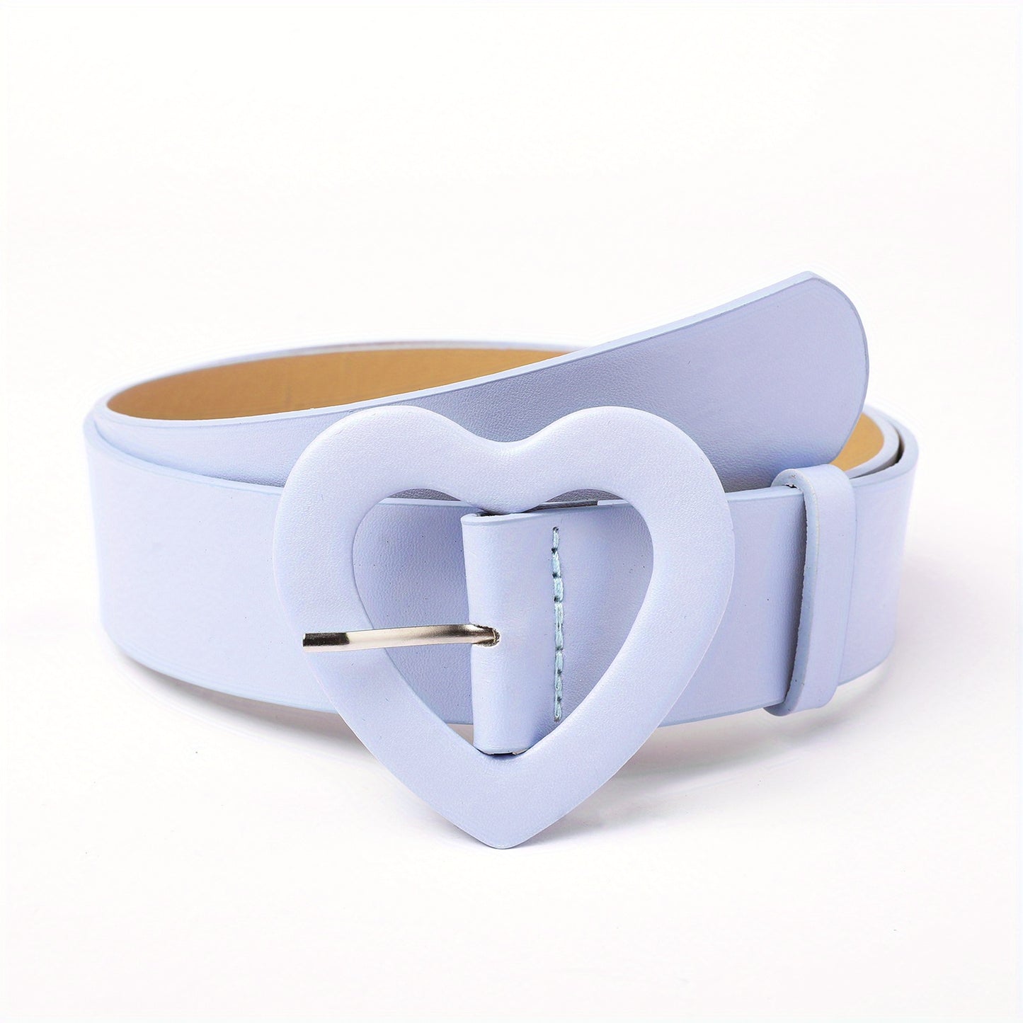 2023 New Pink Wide Belt for Women with Love Buckle and Rose Red Belt Decoration for Hot Girls