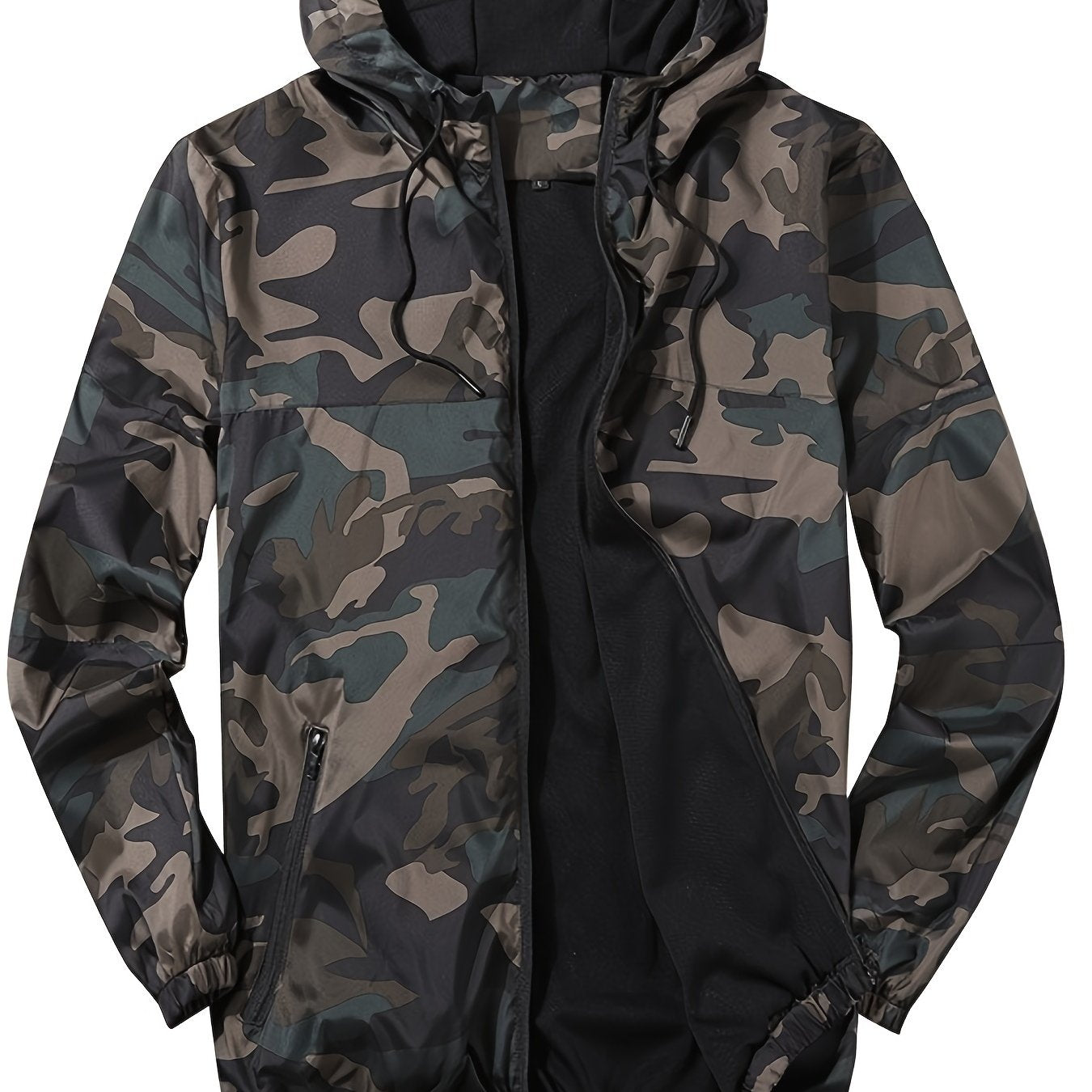 Popular Spring/Autumn Jacket for Men, Camouflage European and American Style, Loose Fit, Mesh Breathable, Color Block Design