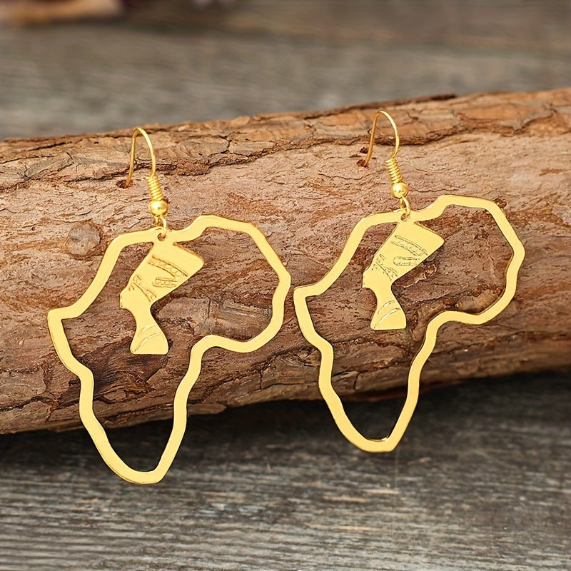 Golden and Silvery Fashion Dangle Earrings - Stylish, Modern, Elegant