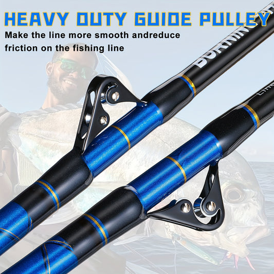 Sougayilang Heavy-Duty Carbon Fiber Boat Fishing Rod - Blue, Ambidextrous Grip for Deep Sea & Trolling, Fish Rod, Boat Rod, Deep Sea, Heavy-duty, Best for Christmas, Perfect for Thanksgiving