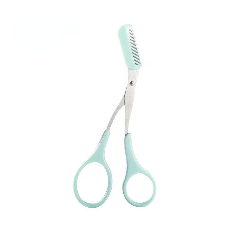 [Stainless Steel Eyebrow Trimmer] Stainless Steel Eyebrow Trimmer Scissor With Comb | Lady Woman Men Hair Removal Grooming Shaping | Eyebrow Remover Makeup Tool