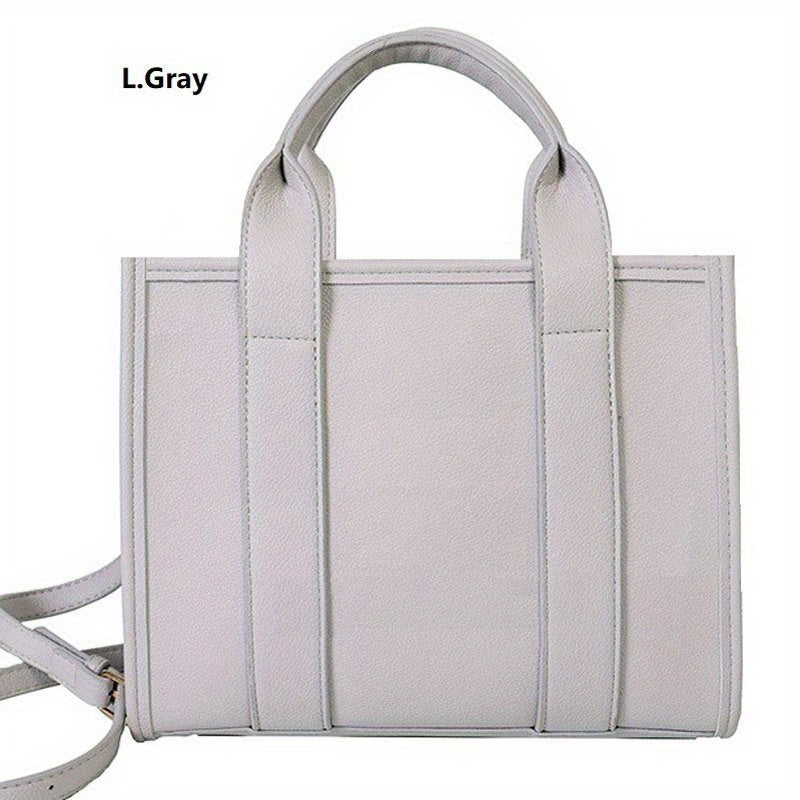 Chic Everyday Womens Tote - Durable PU Leather, Spacious Satchel with Top Handle - Ideal for Work & Casual Outings