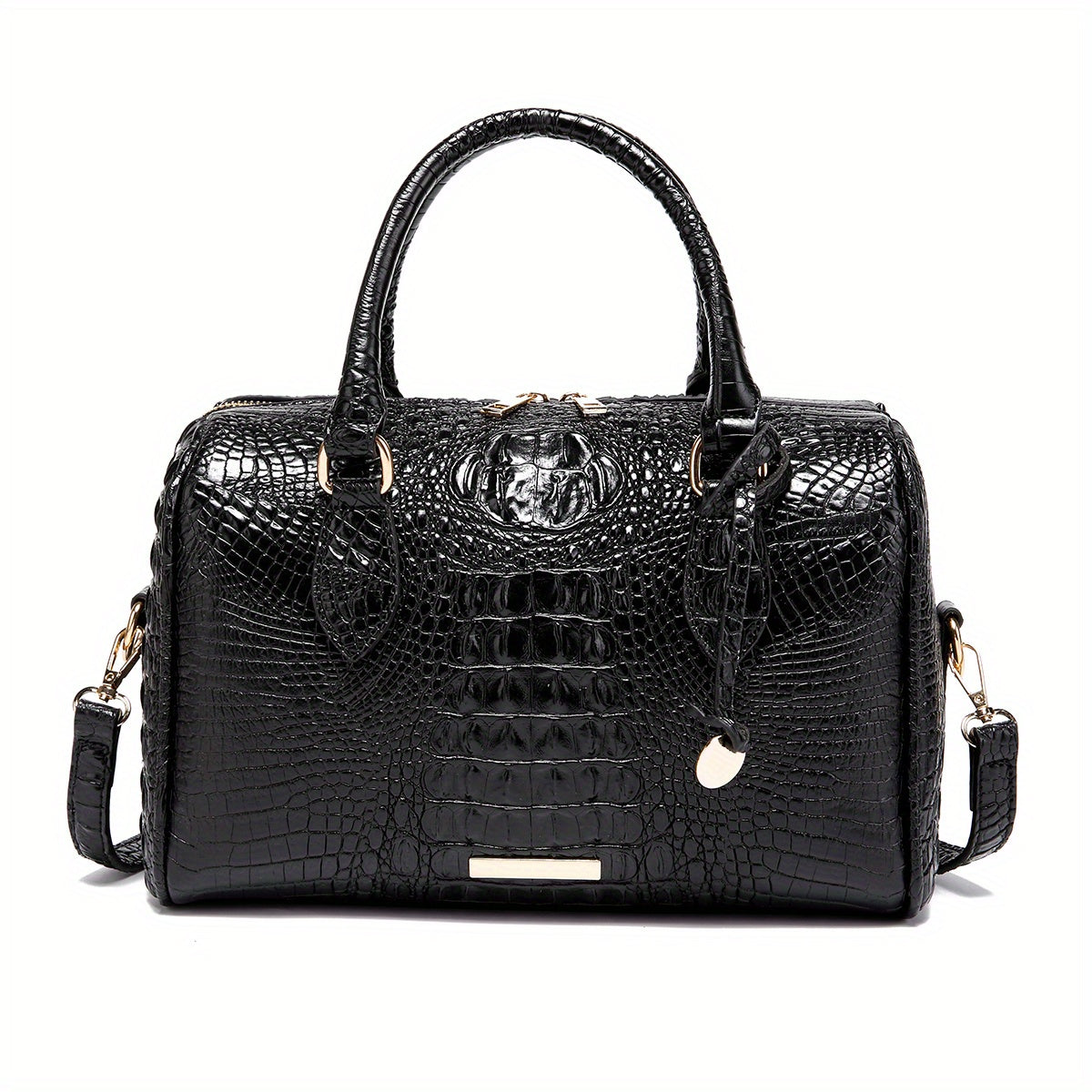 Crocodile Pattern Luxury Crossbody Bag, Top Handle Bag Purse, Classic Fashion Versatile Shoulder Bag