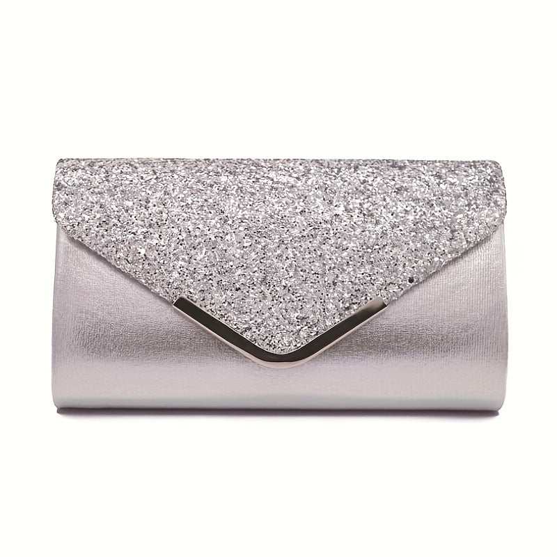 Women's Fashion Versatile Sequin Evening Bag Clutch Shoulder Chain Evening Dress Bag