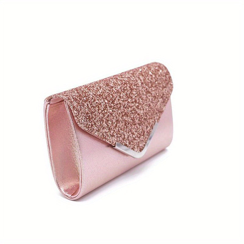 Women's Fashion Versatile Sequin Evening Bag Clutch Shoulder Chain Evening Dress Bag
