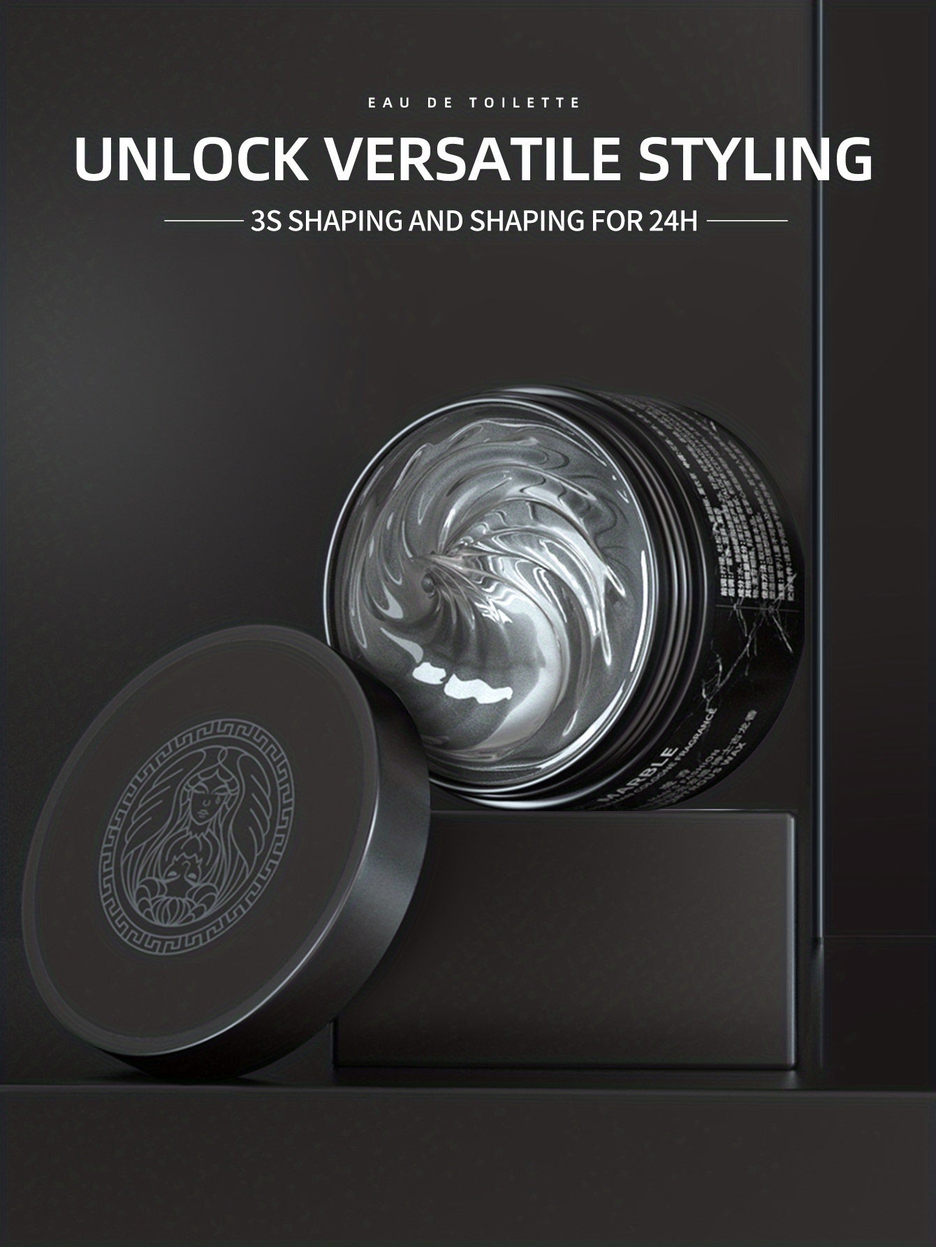 3.53oz Gentleman Cologne Hair Wax - Strong Hold Hair Styling Wax Gel for Men - Fragrant and Long-Lasting