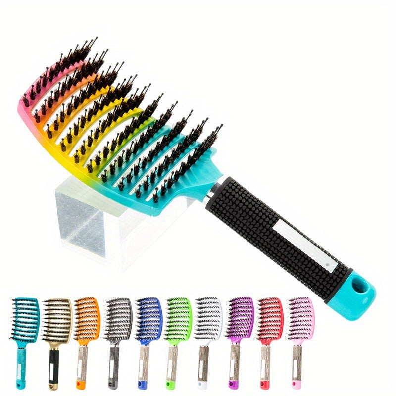 1pc Magic Scalp Massage Hair Brush for Women - Professional Detangling Tool for Wet Curly Hair - Hairdressing Tool, Detangling Brush, Ergonomic Handle, Durable Bristles, Salon Professionals, Styling Accessory, Sleek Design, S