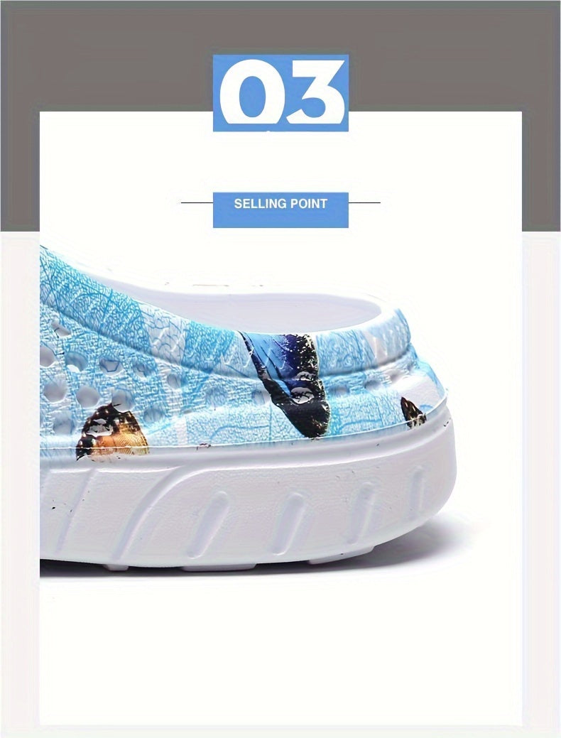 Women's Fashion Butterfly Pattern Hole Slippers, Summer Non-slip Beach Slippers for Koningsdag/King's Day