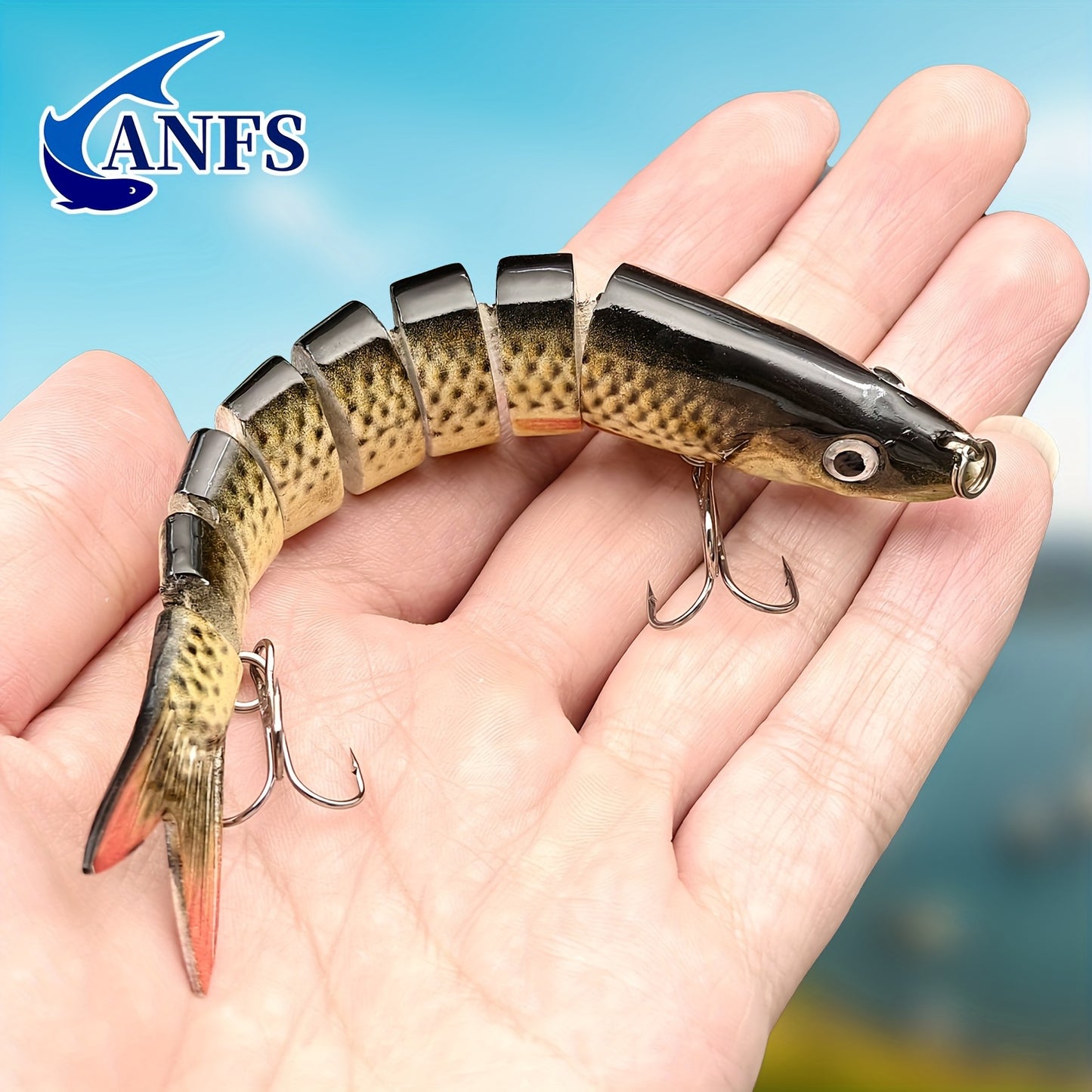 Fishing Lures Multi Jointed Swimbait Crankbait Slow Sinking Bionic Artificial Bait Freshwater Saltwater Trout Bass Fishing Accessories 20g 0.7oz/13.5cm 5.31inch