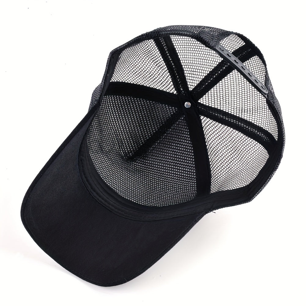 Trendy Bear Embroidered Baseball Cap - Fashionable Sunshade Hip-hop Cap for Men and Women - Breathable, Summer, Truck Driver, Duck Tongue Design, Unisex, Adjustable