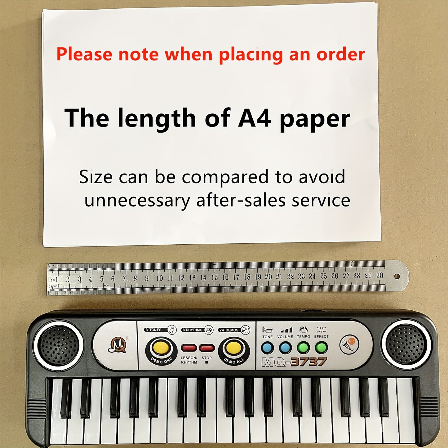 37-Key Monophonic Electronic Piano for Children | Suitable for Boys and Girls, Beginner'S Small Piano, Educational Toy for Toddlers, Multifunctional, PP Material, Perfect for Christmas or Birthday Gift (without Battery)