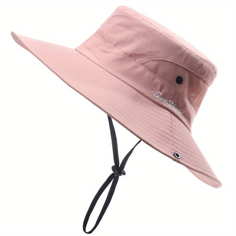 SUNYGOOG UPF Bucket Hat with Cooling Mesh & Ponytail Hole - Breathable Shield for Men & Women, Lightweight Wide Brim Outdoor for, Fishing, - Adjustable (Hand Wash/Dry Clean)