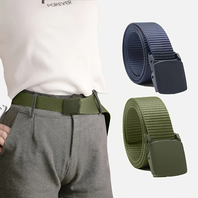 1pc Mens Casual Belt - Durable PP Material, Automatic Smooth Buckle, Timeless Simple Design - Perfect Gift for Young Men and Teenagers