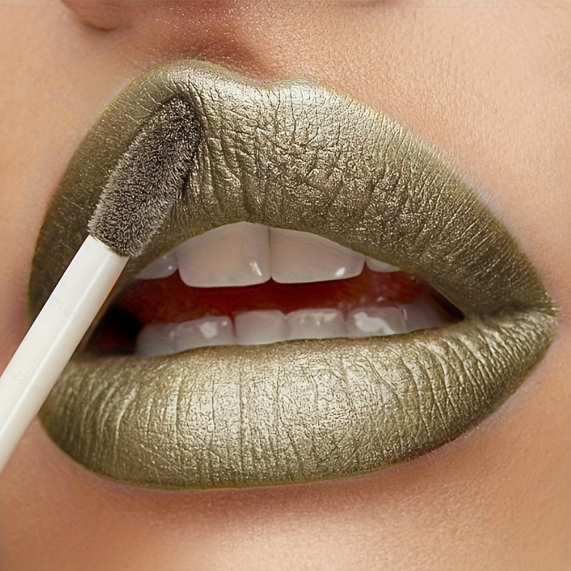 Golden Bar Luxury Lipstick - Timeless Velvety Smooth Finish, Intense Color Stay, Smudge-Proof & Waterproof - The Perfect Romantic Valentines Day Gift for Her