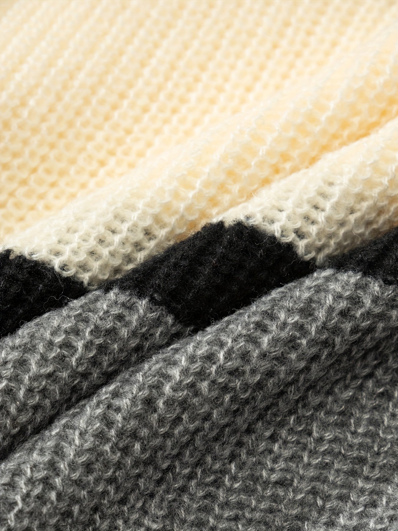 Plus Size Men's Fashion Stitching Color Stripe Sweater For Spring/autumn/winter, Long-sleeved Knit Pullover Sweater