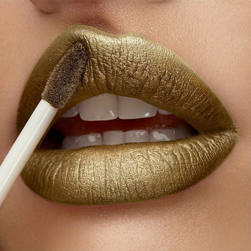 Golden Bar Luxury Lipstick - Timeless Velvety Smooth Finish, Intense Color Stay, Smudge-Proof & Waterproof - The Perfect Romantic Valentines Day Gift for Her
