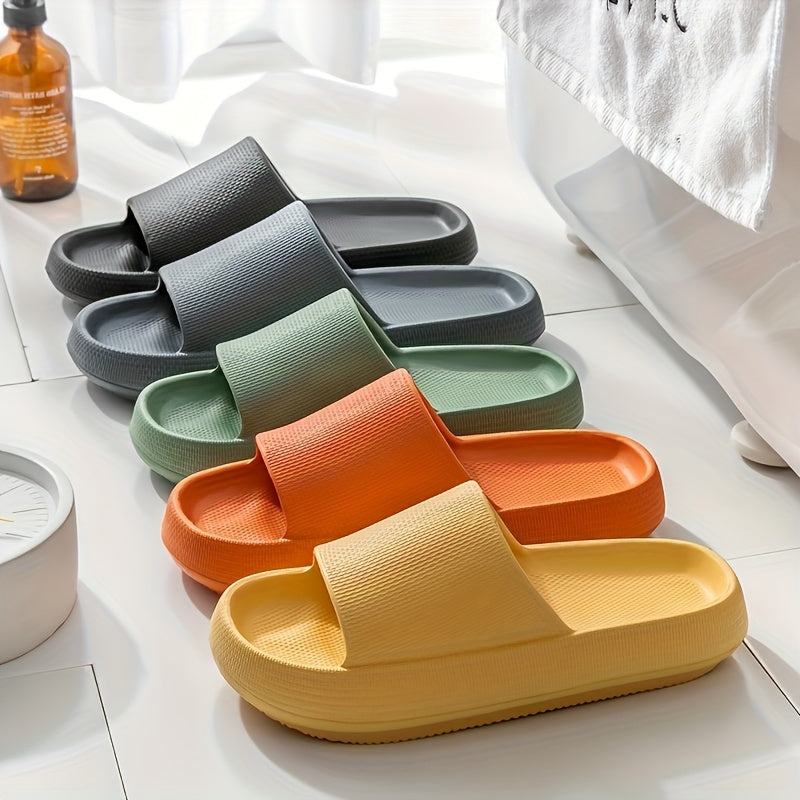 CloudSoft Women's Slides - Chic Comfort, Non-Slip Grip, Wear-Resistant, Perfect for Home & Bath