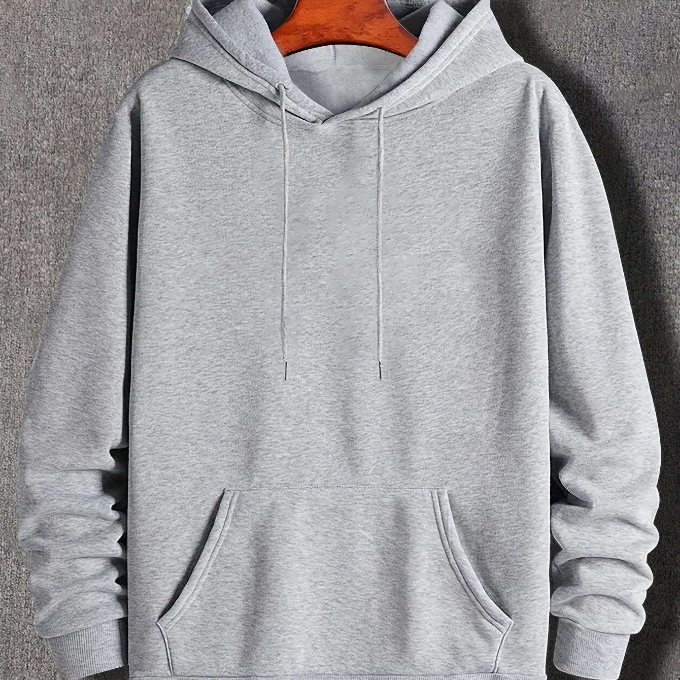 Effortless Style & Comfort: Durable Men's Geometric Hoodie with Kangaroo Pocket - Perfect for Spring/Fall