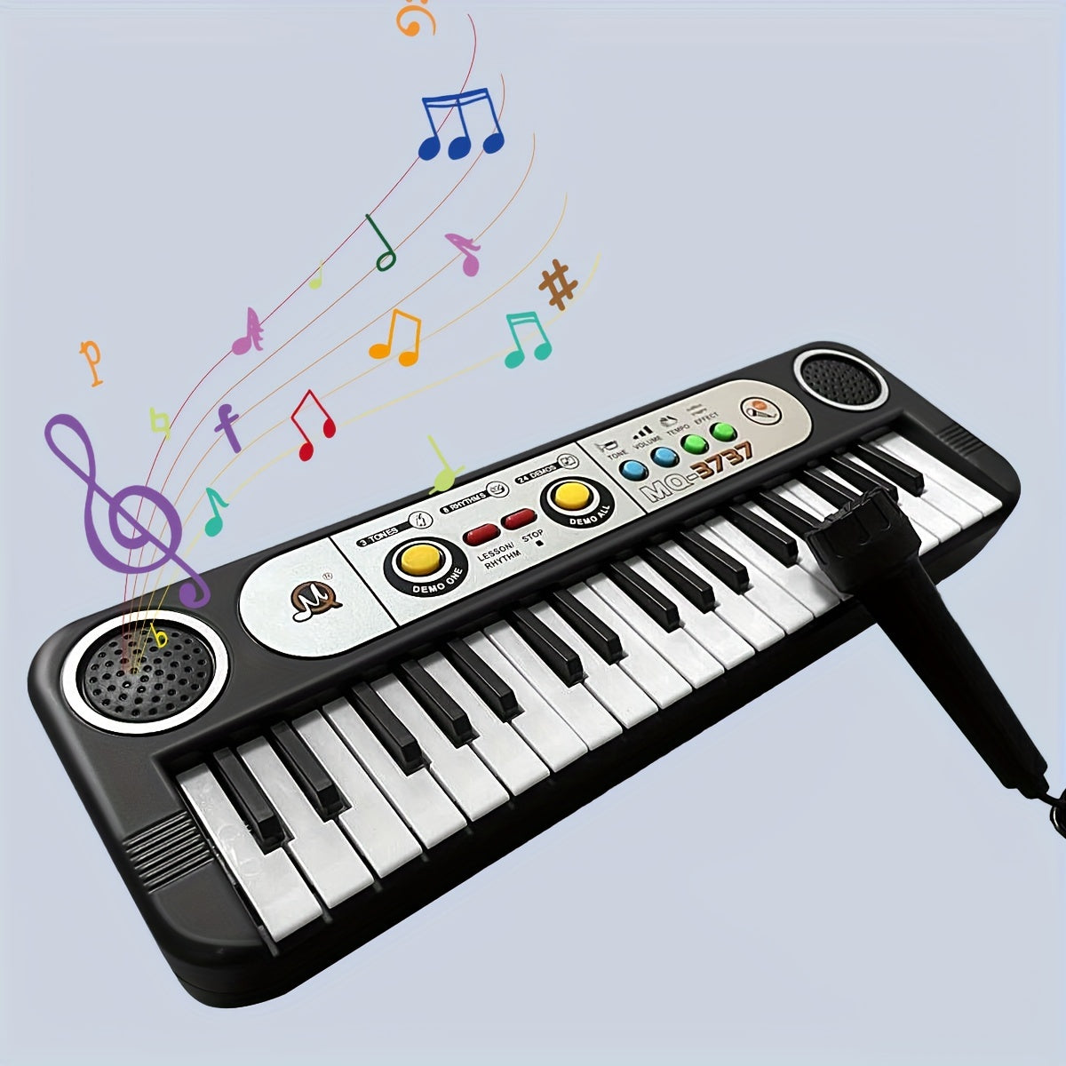 37-Key Monophonic Electronic Piano for Children | Suitable for Boys and Girls, Beginner'S Small Piano, Educational Toy for Toddlers, Multifunctional, PP Material, Perfect for Christmas or Birthday Gift (without Battery)