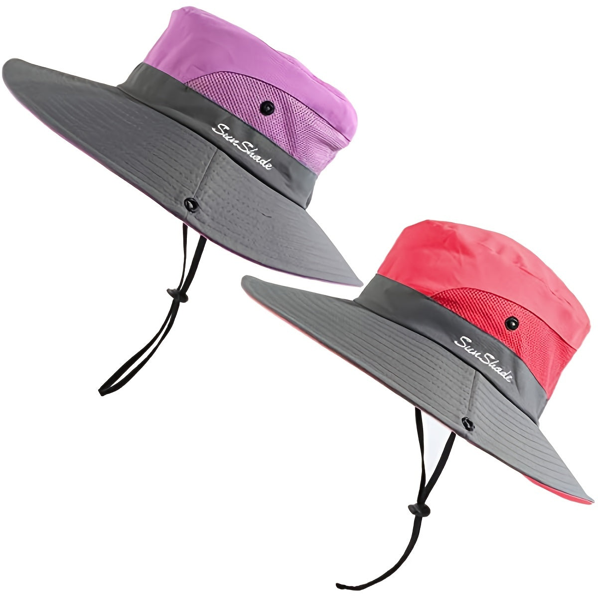 SUNYGOOG UPF Bucket Hat with Cooling Mesh & Ponytail Hole - Breathable Shield for Men & Women, Lightweight Wide Brim Outdoor for, Fishing, - Adjustable (Hand Wash/Dry Clean)