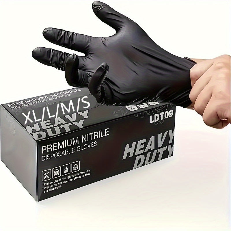 50/100pcs Ultra-Durable Nitrile Gloves - Waterproof, Tear-Resistant, And Powder-Free For Kitchen Cleaning, Tattoo, Hair Dyeing, Pet Grooming, Beauty Salons, And Household Chores - Perfect For Cleaning Supplies And Household G