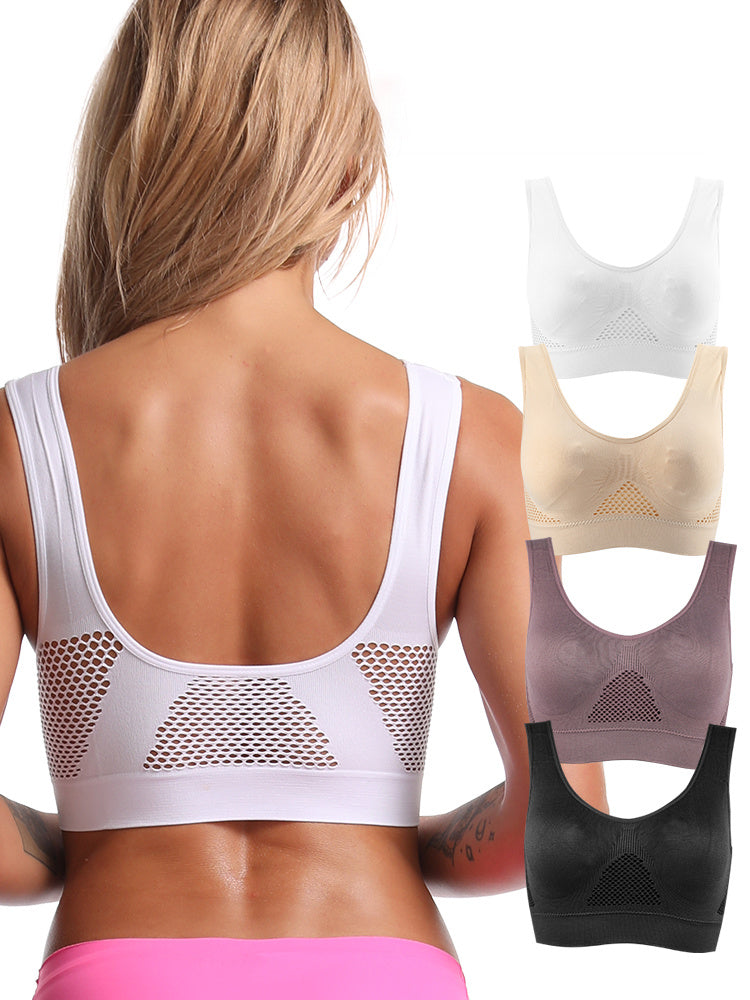Women' Seamless Wireless Push-Up Bra with Removable Cups & Pads - Full Coverage Bralette Vest, Medium Underwire-Free Brassiere for Casual Attire, Low-Maintenance (Hand Washable) - Non- Basic Lingerie