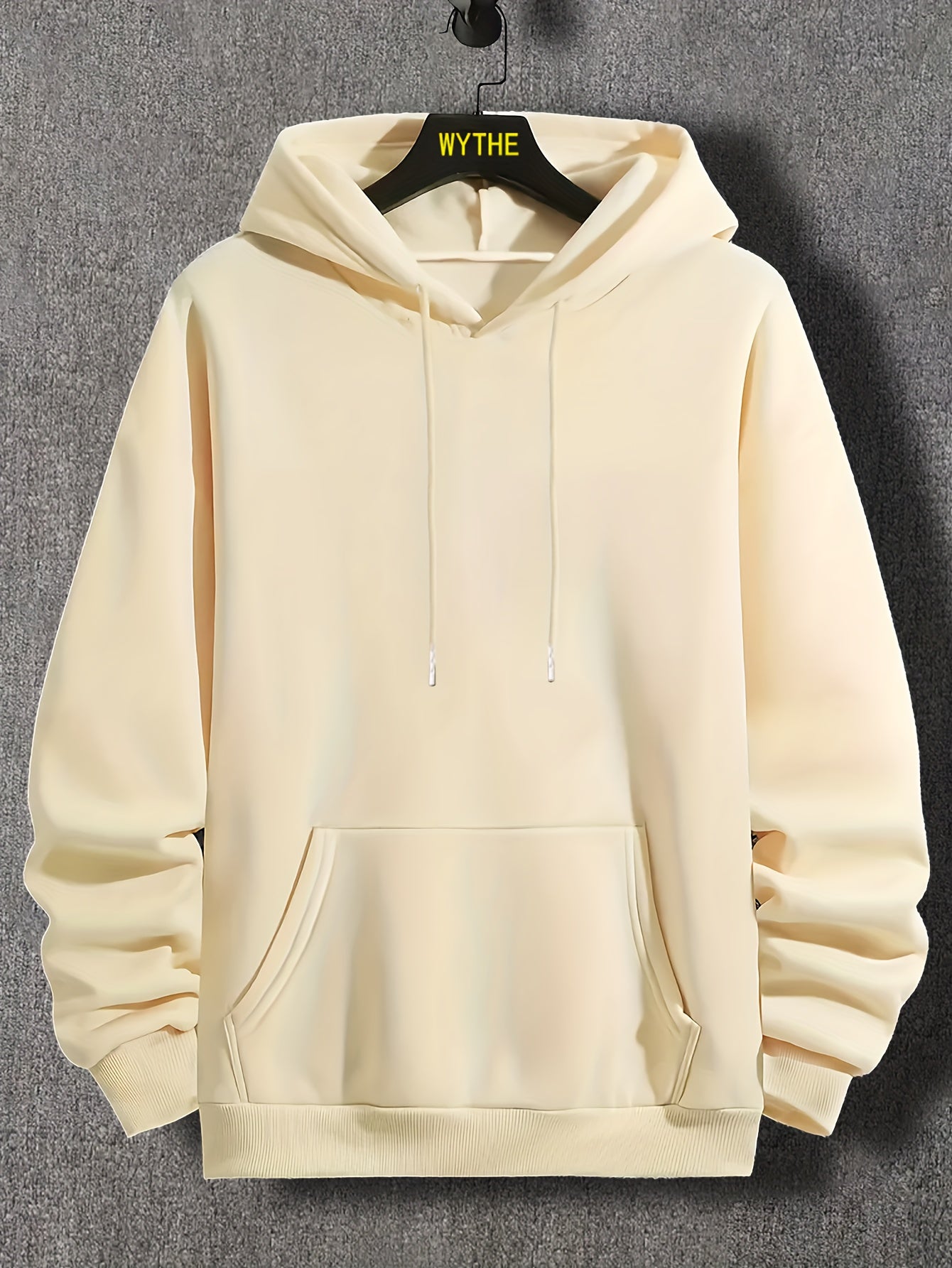 Effortless Style & Comfort: Durable Men's Geometric Hoodie with Kangaroo Pocket - Perfect for Spring/Fall