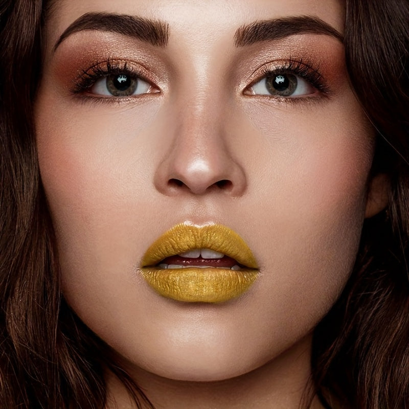 Golden Bar Luxury Lipstick - Timeless Velvety Smooth Finish, Intense Color Stay, Smudge-Proof & Waterproof - The Perfect Romantic Valentines Day Gift for Her