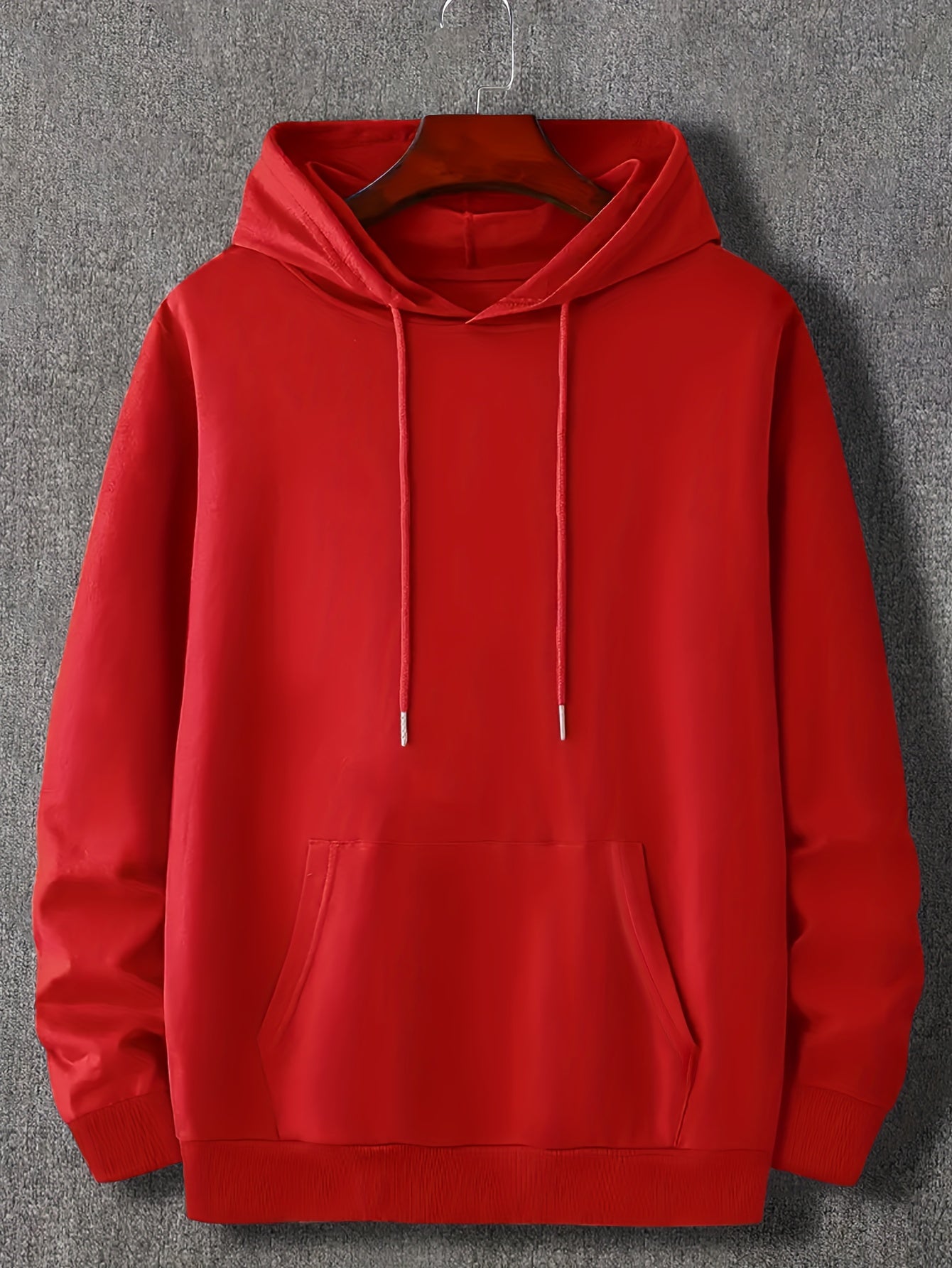 Effortless Style & Comfort: Durable Men's Geometric Hoodie with Kangaroo Pocket - Perfect for Spring/Fall