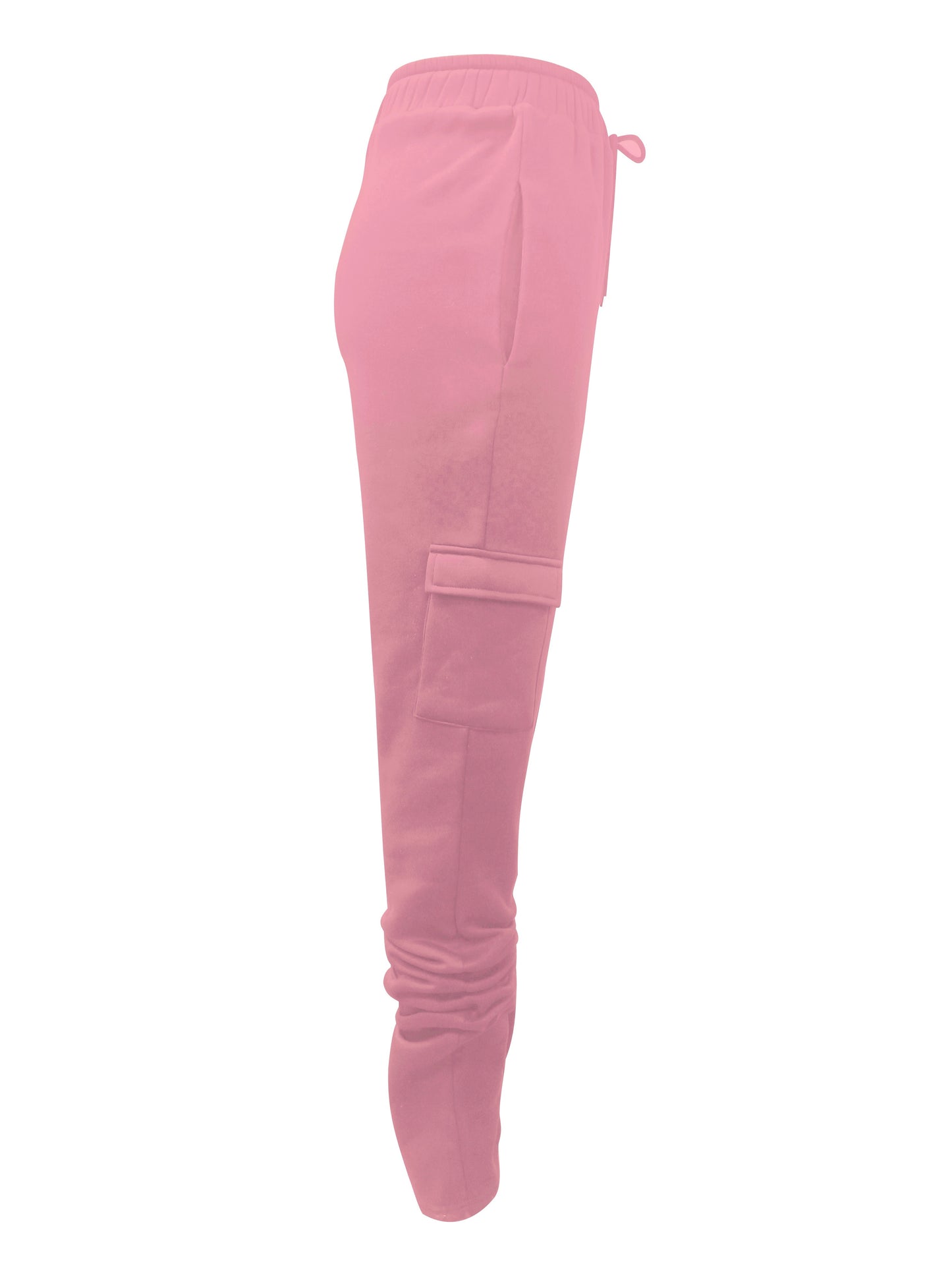 Stylish Ruched High-Waisted Solid Pants - Comfortable Casual Drawstring Long Length Pants with Elastic Waistband, Soft Fabric, and Flattering Silhouette - Women's Fashion Clothing for Everyday Wear