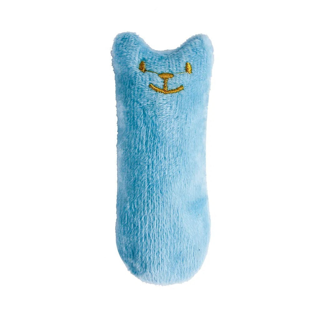[1pc Squeaky Cat Toy] 1pc Interactive Cat Teaser Toy | Cat Design Containing Squeaky Plush Pillow Toy | Interactive Pet Supply